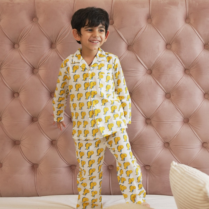 Dino Print Night Suit Set