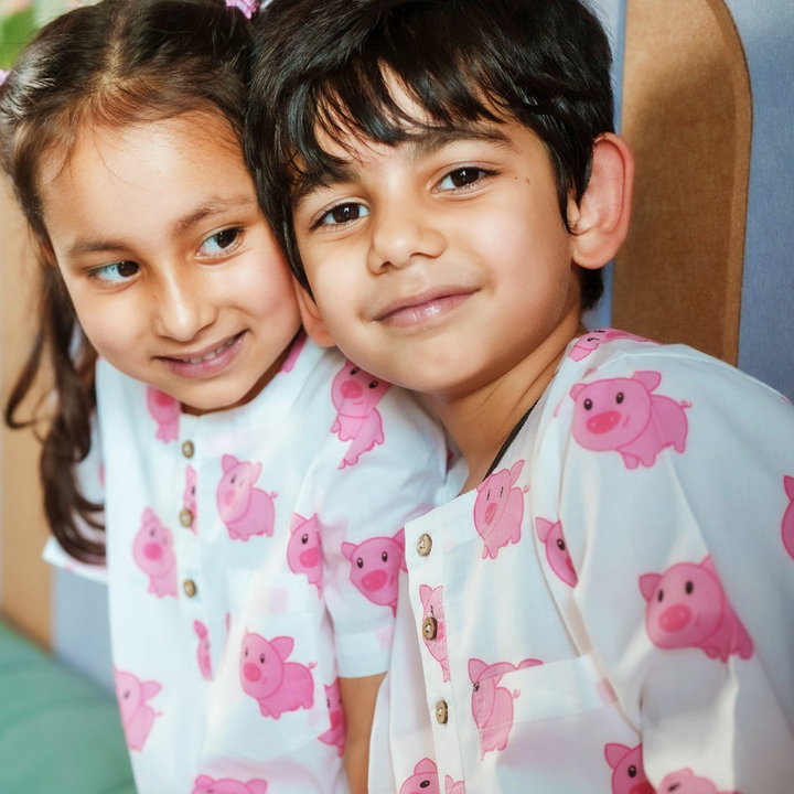 Piggy Print PJ set
