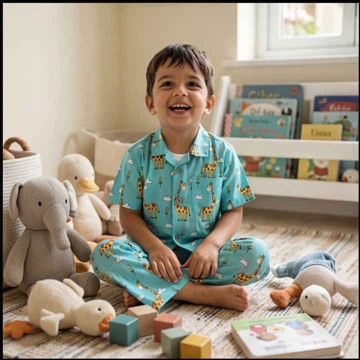 GG Giraffe Half Sleeve Night suit