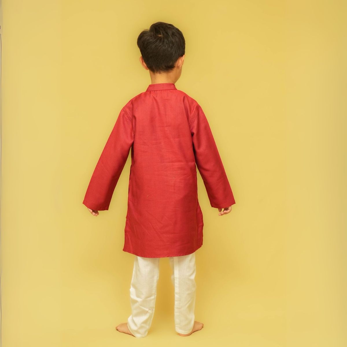Red Silk Kurta