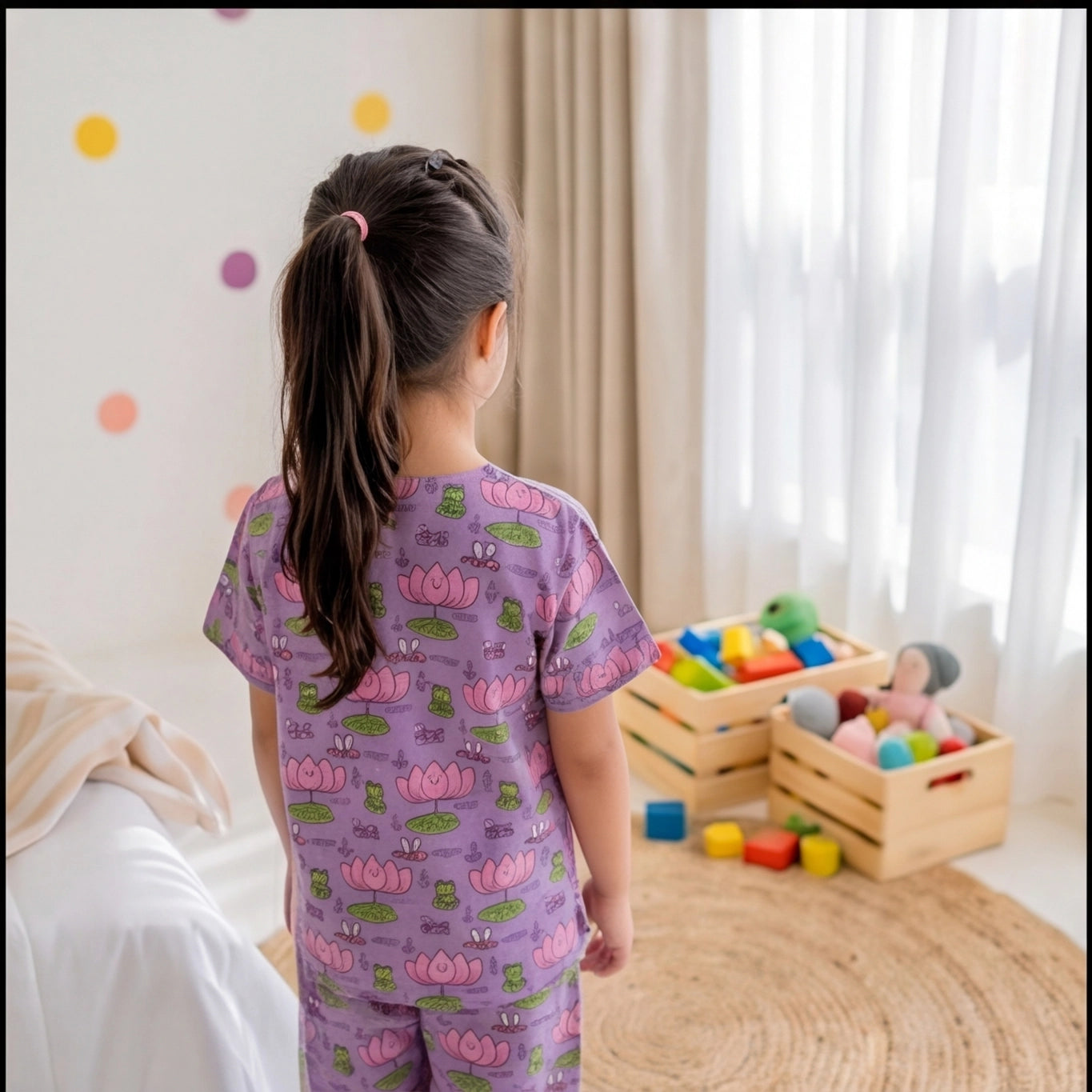 Lotus Print Unisex Night suit