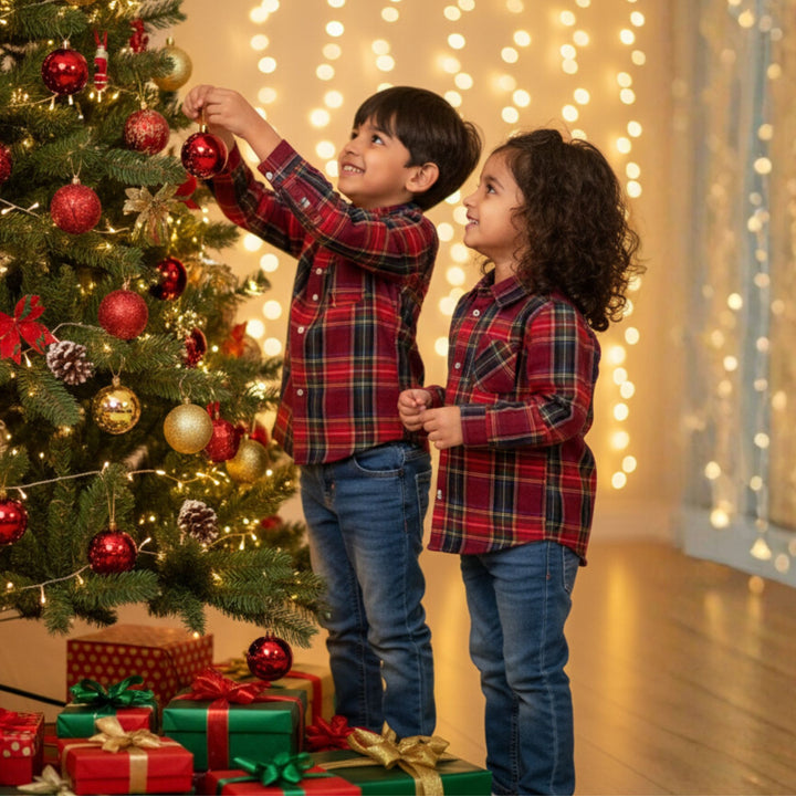 Santa Red Check Shirt