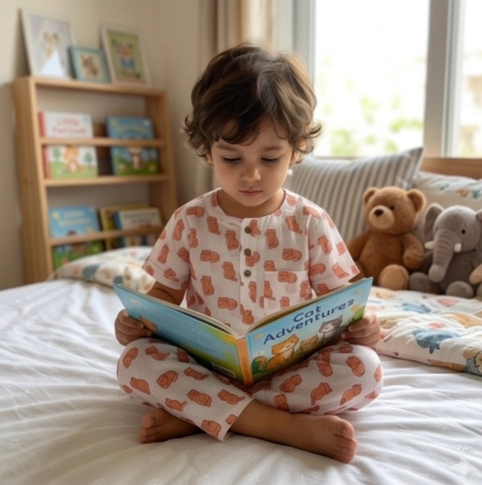Meow Mornings Unisex Night suit