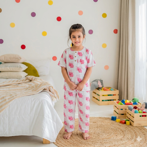 Piggy Print Unisex Night suit