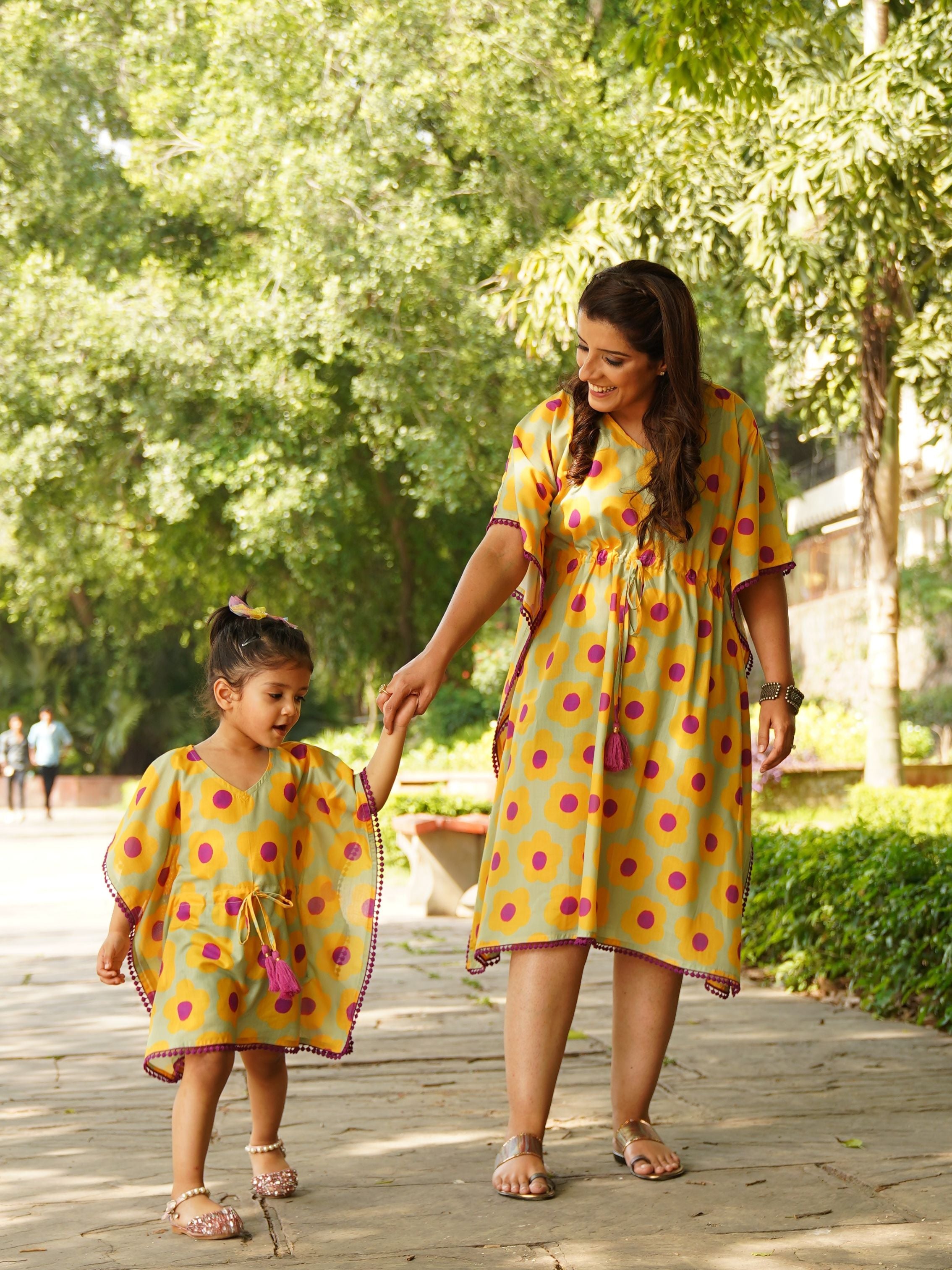 Bahaar Kaftan for Mom & Daughter