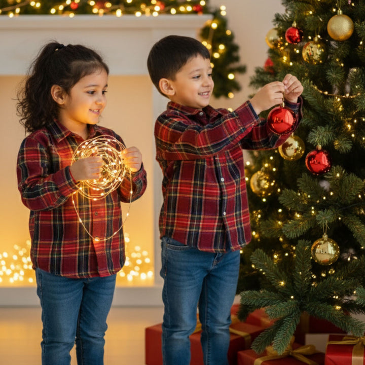 Santa Red Check Shirt