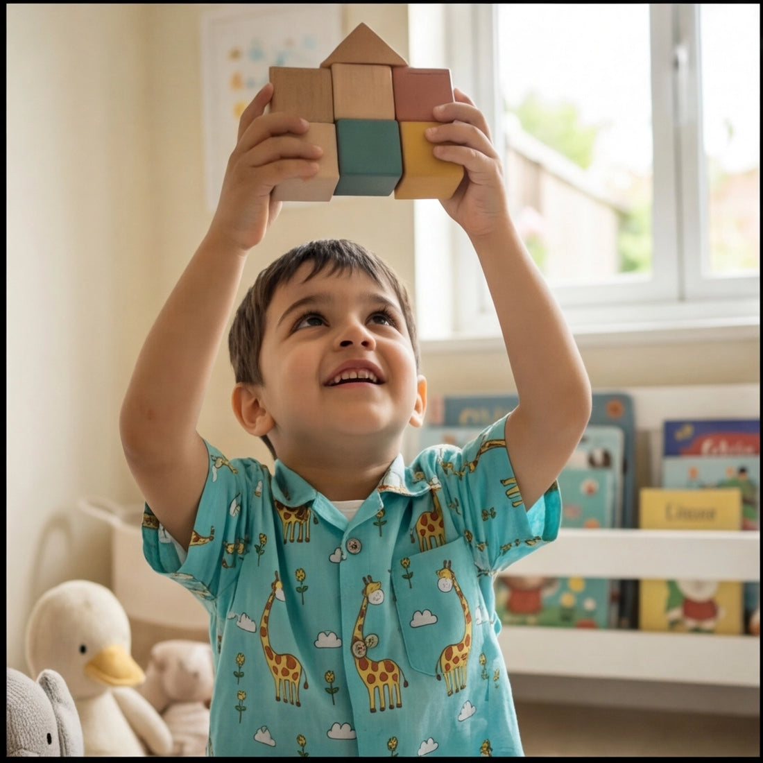 GG Giraffe Half Sleeve Night suit