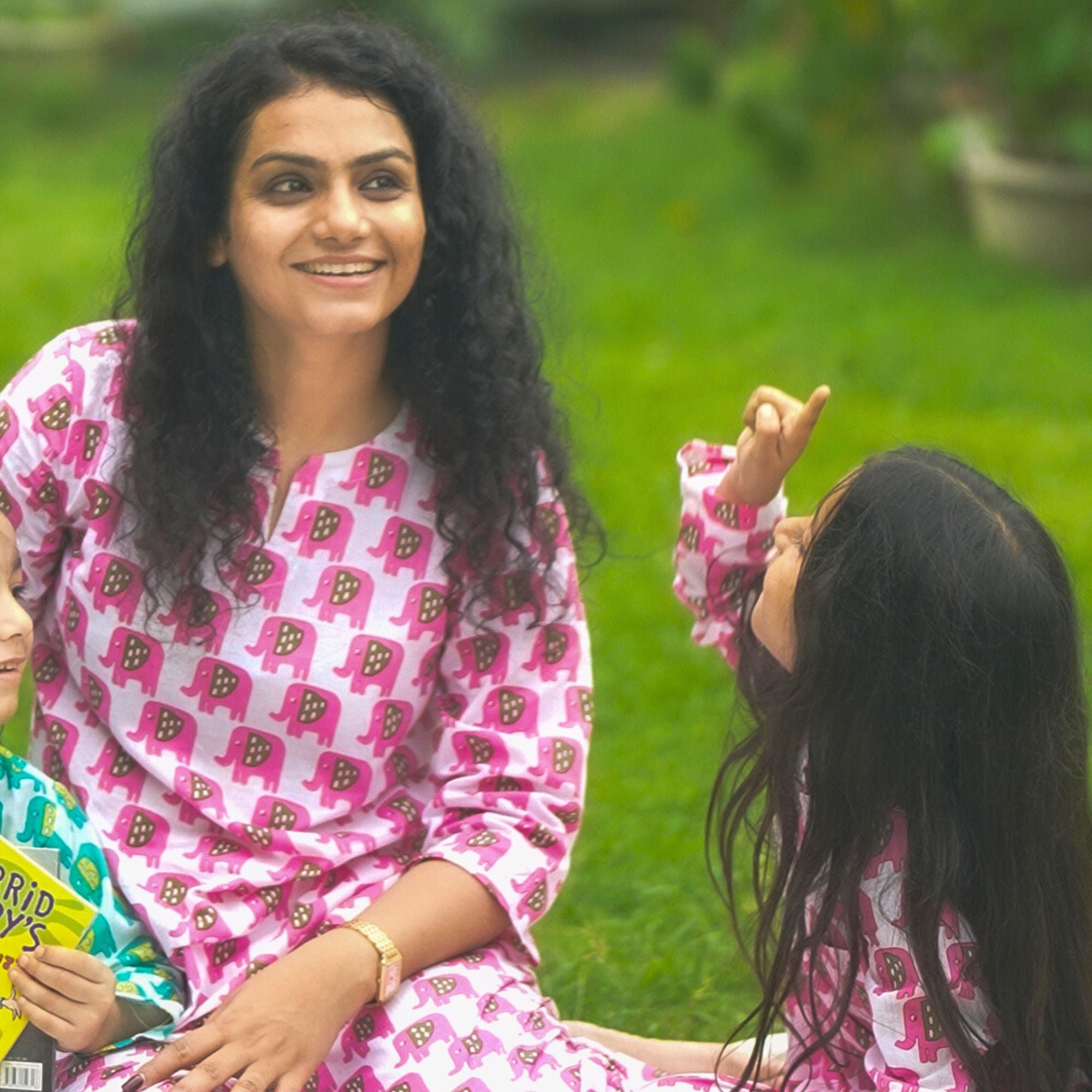 Pink Elephant Women Pj Set