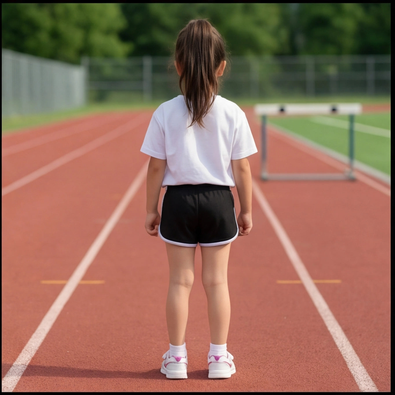 Black Contrast Trim Cotton Jersey Shorts