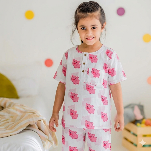 Piggy Print Unisex Night suit