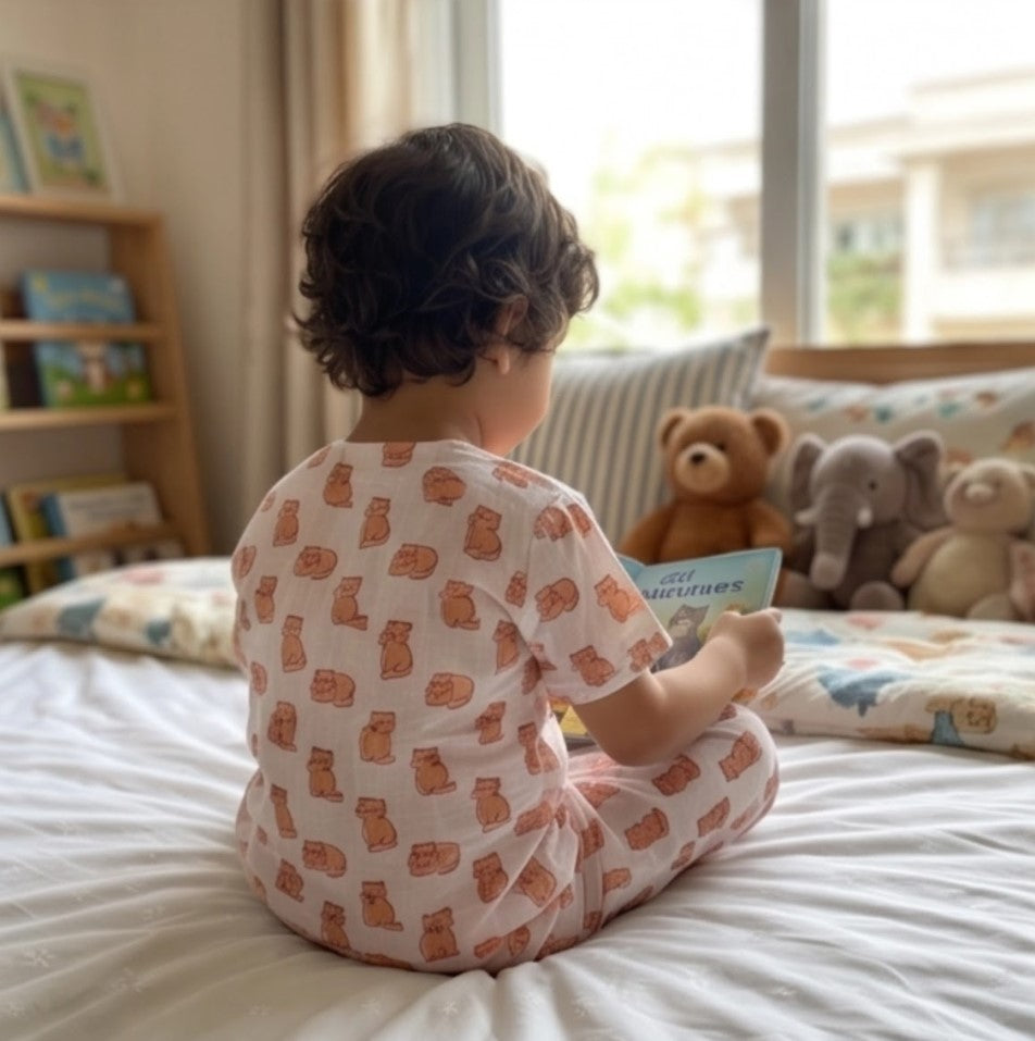 Meow Mornings Unisex Night suit