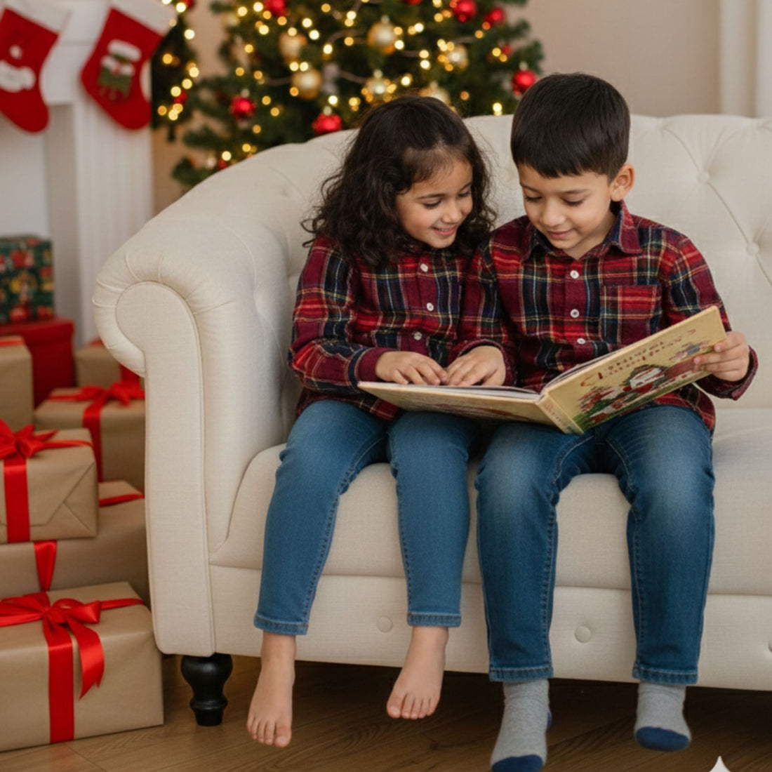 Santa Red Check Shirt