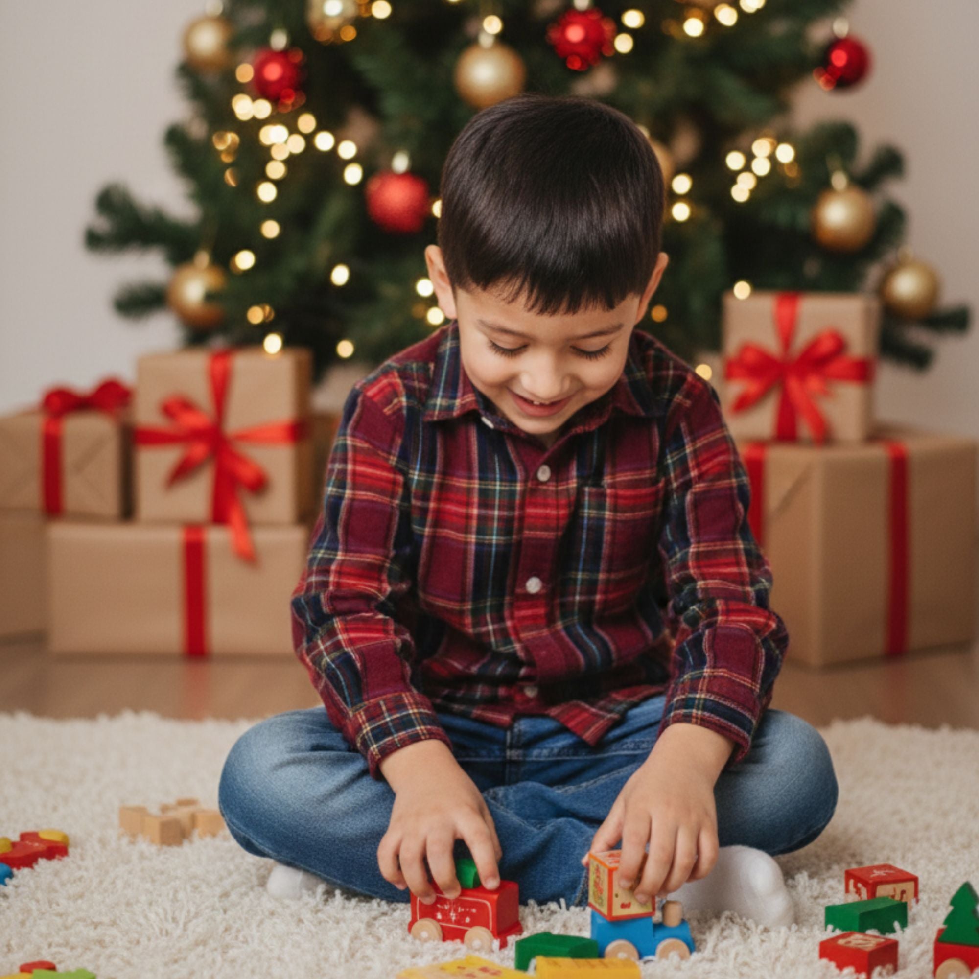 Santa Red Check Shirt