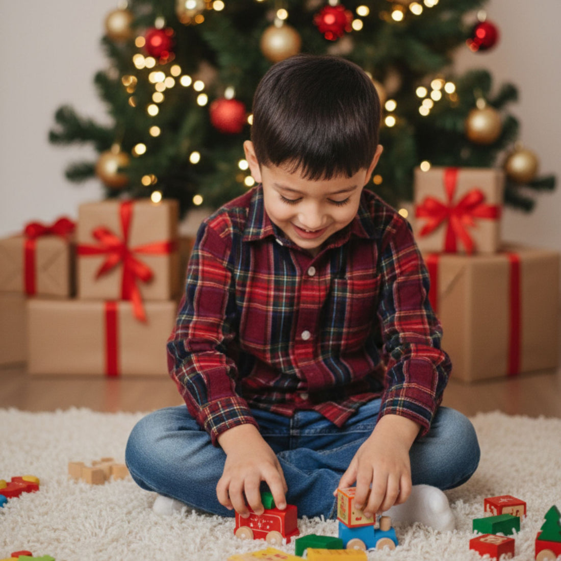 Santa Red Check Shirt