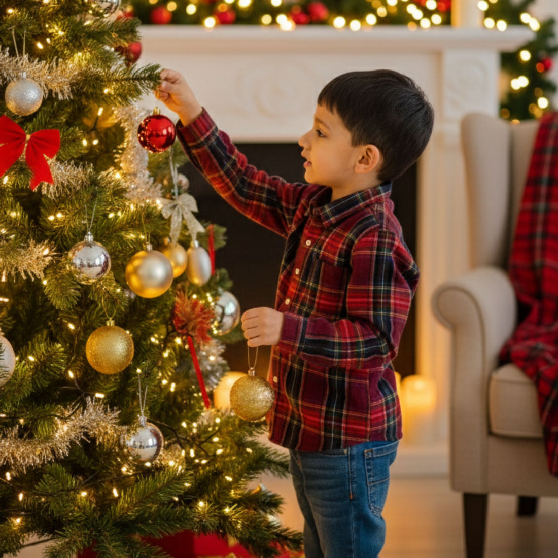 Santa Red Check Shirt