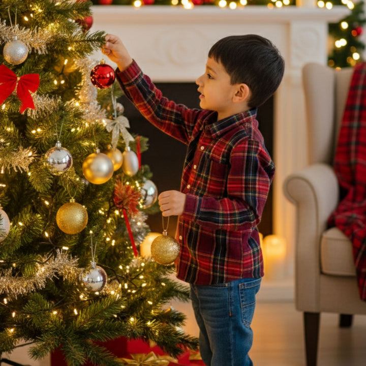 Santa Red Check Shirt
