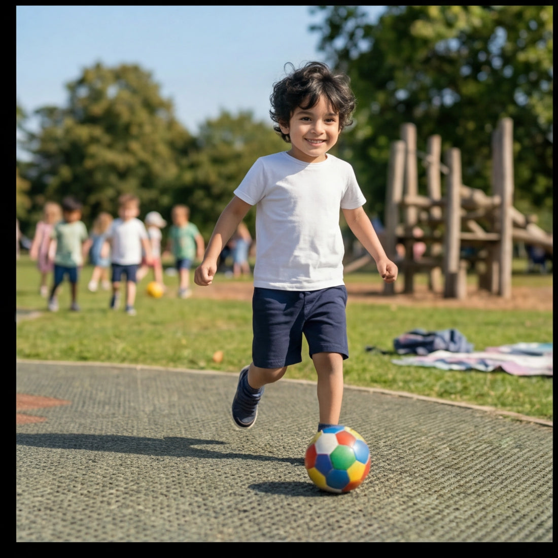 Boys Navy Blue Cotton Jersey Shorts