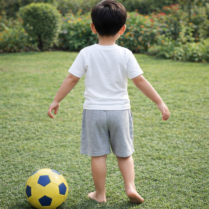 Boy - Strawberry Print Short Sleeve Cotton T-Shirt & Shorts Set