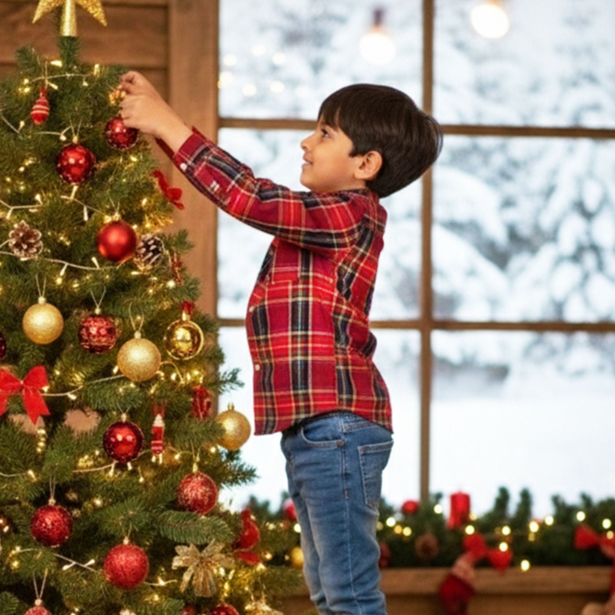 Santa Red Check Shirt