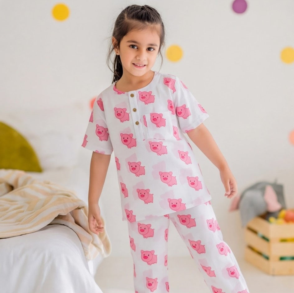 Piggy Print Unisex Night suit