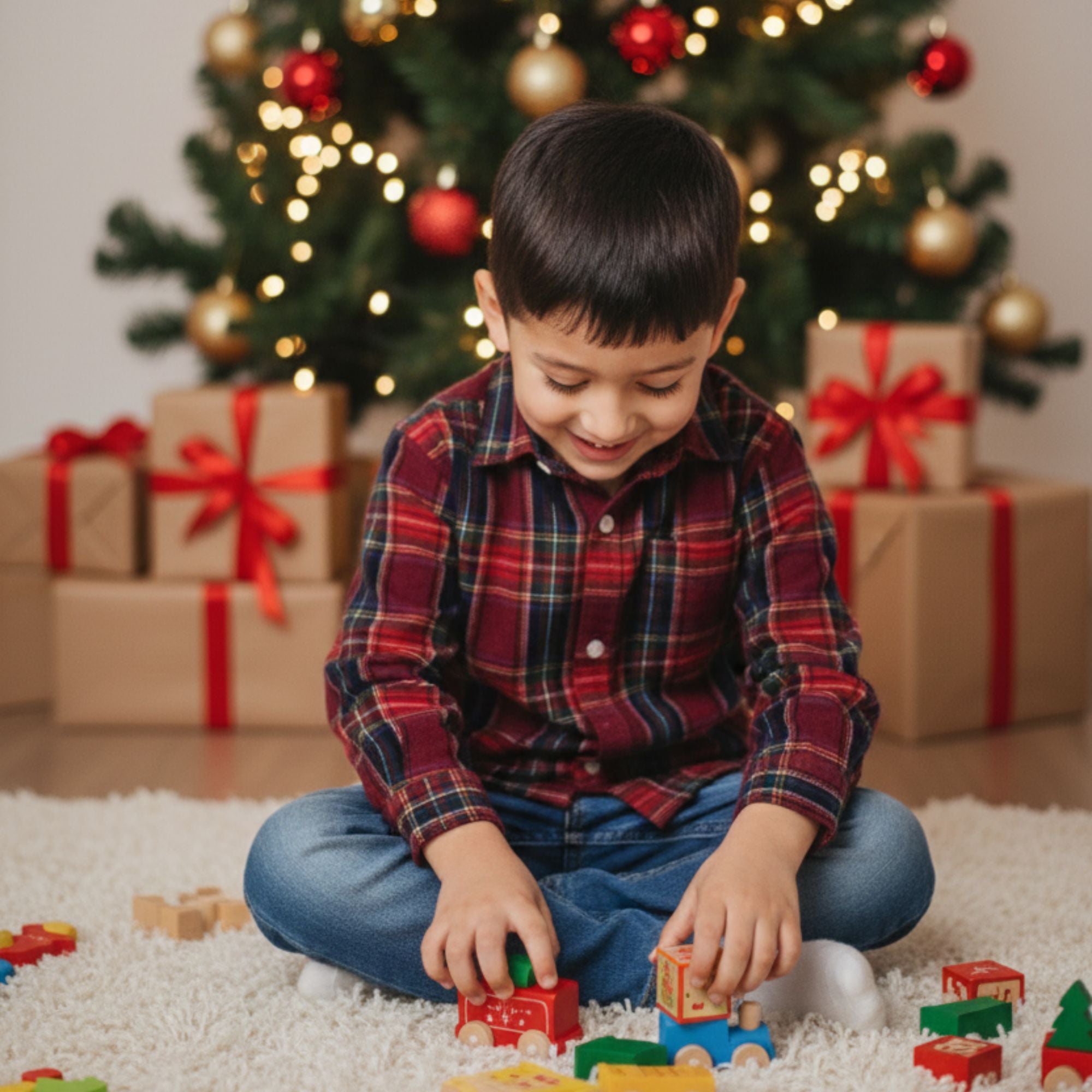Santa Red Check Shirt