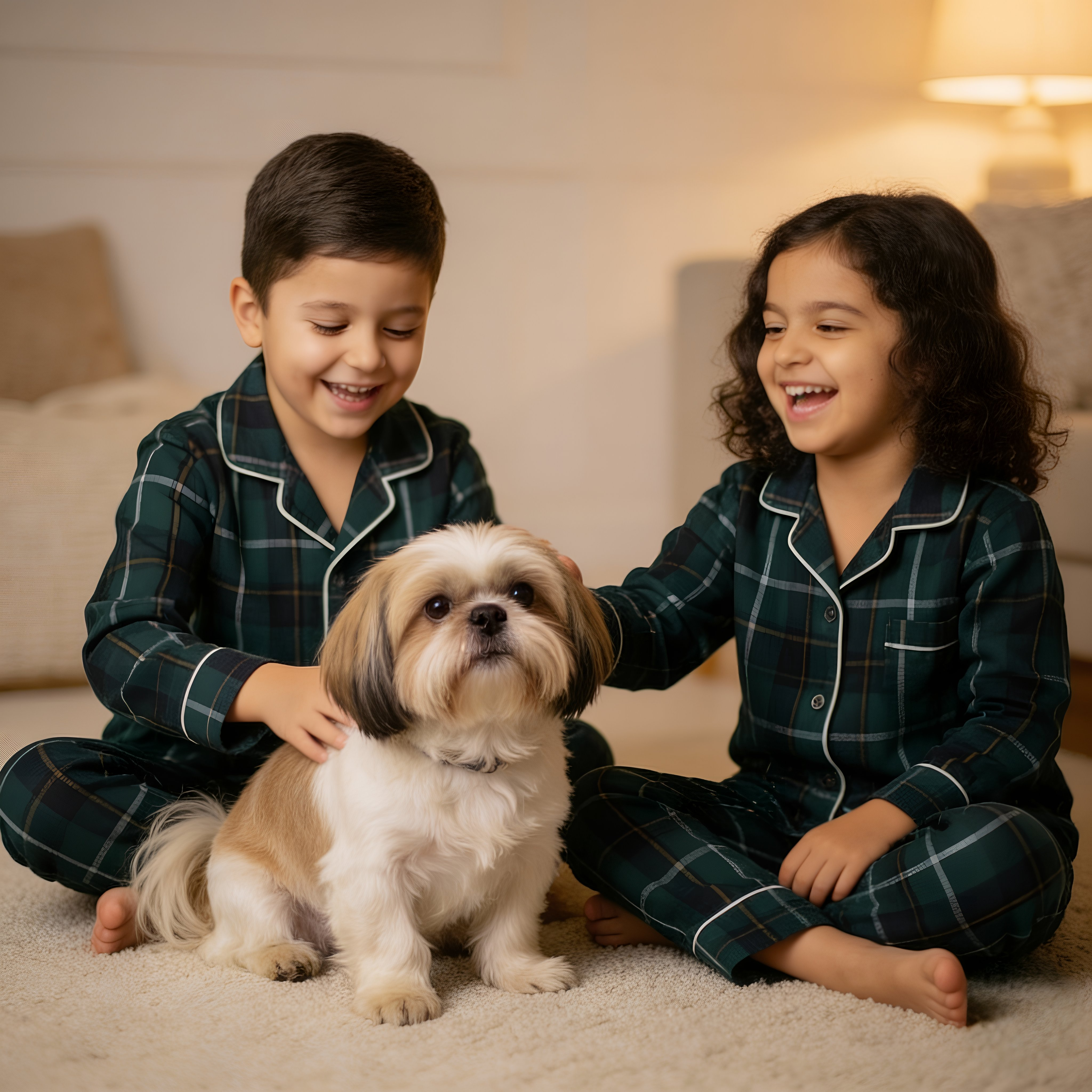 Green Tiny Santa Pajama Set