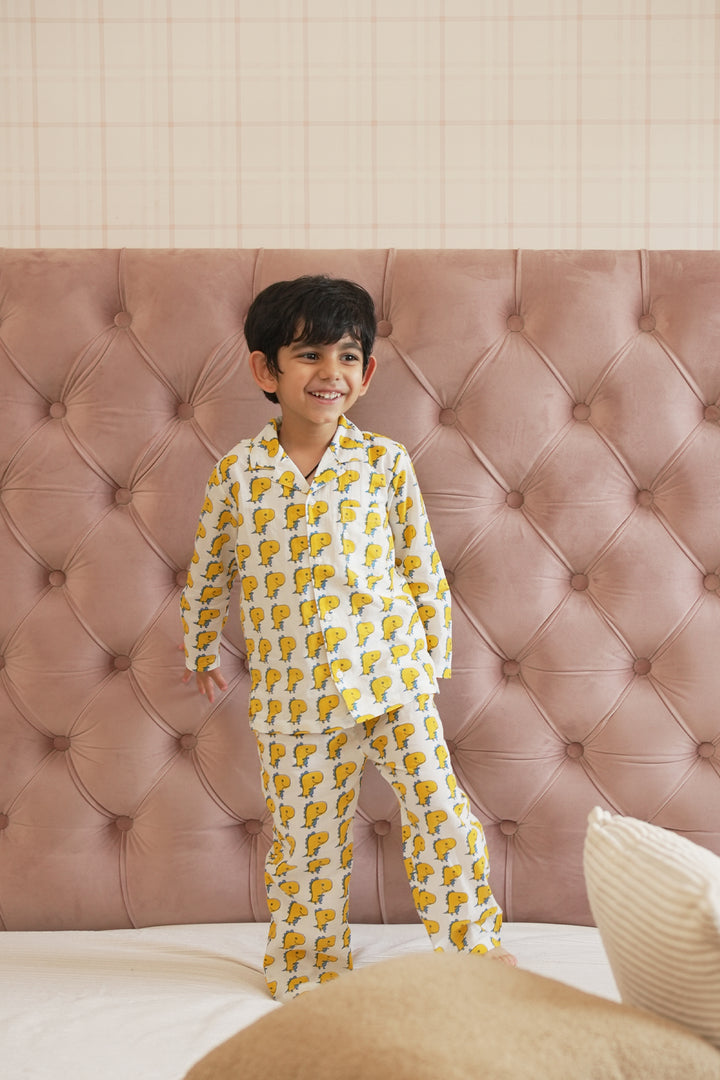 Dino Print Night Suit Set