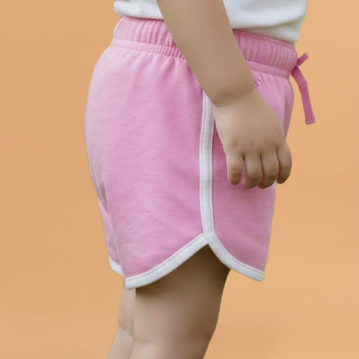 Girl Dog Print Short Sleeve Cotton T-Shirt & Shorts Set