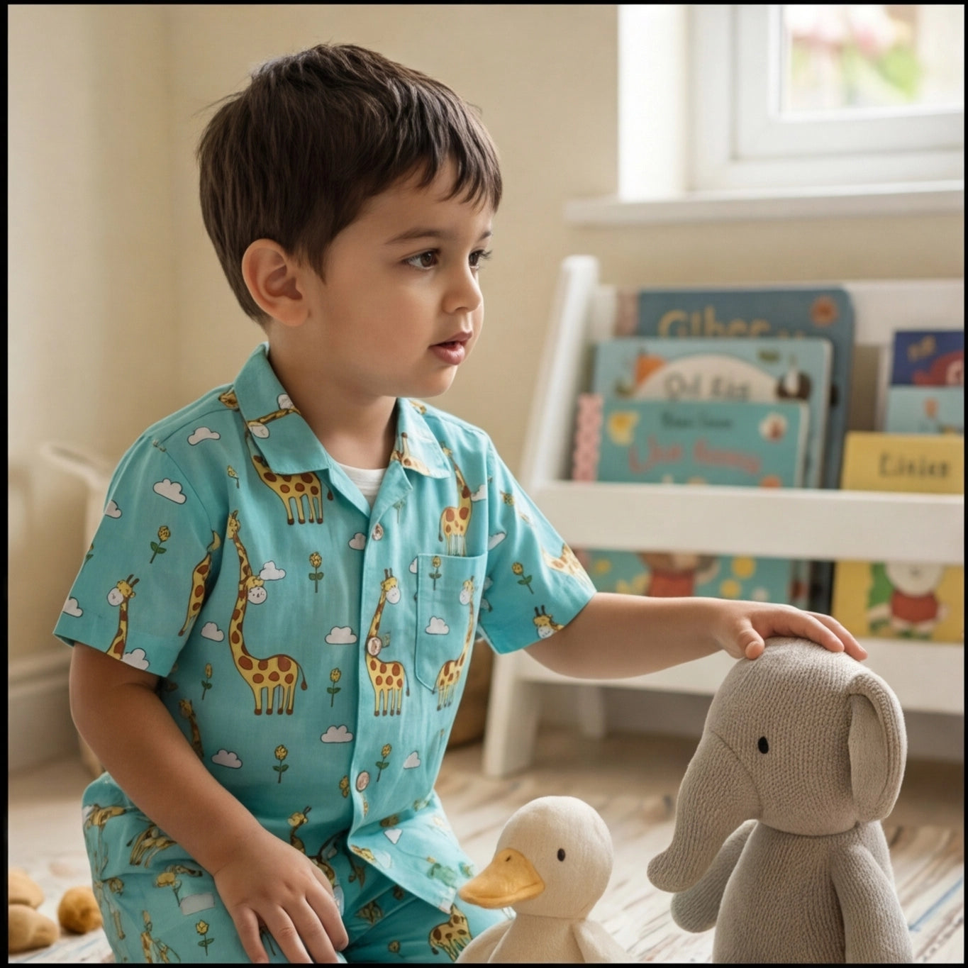 GG Giraffe Half Sleeve Night suit