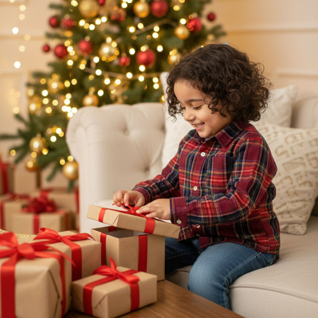 Santa Red Check Shirt