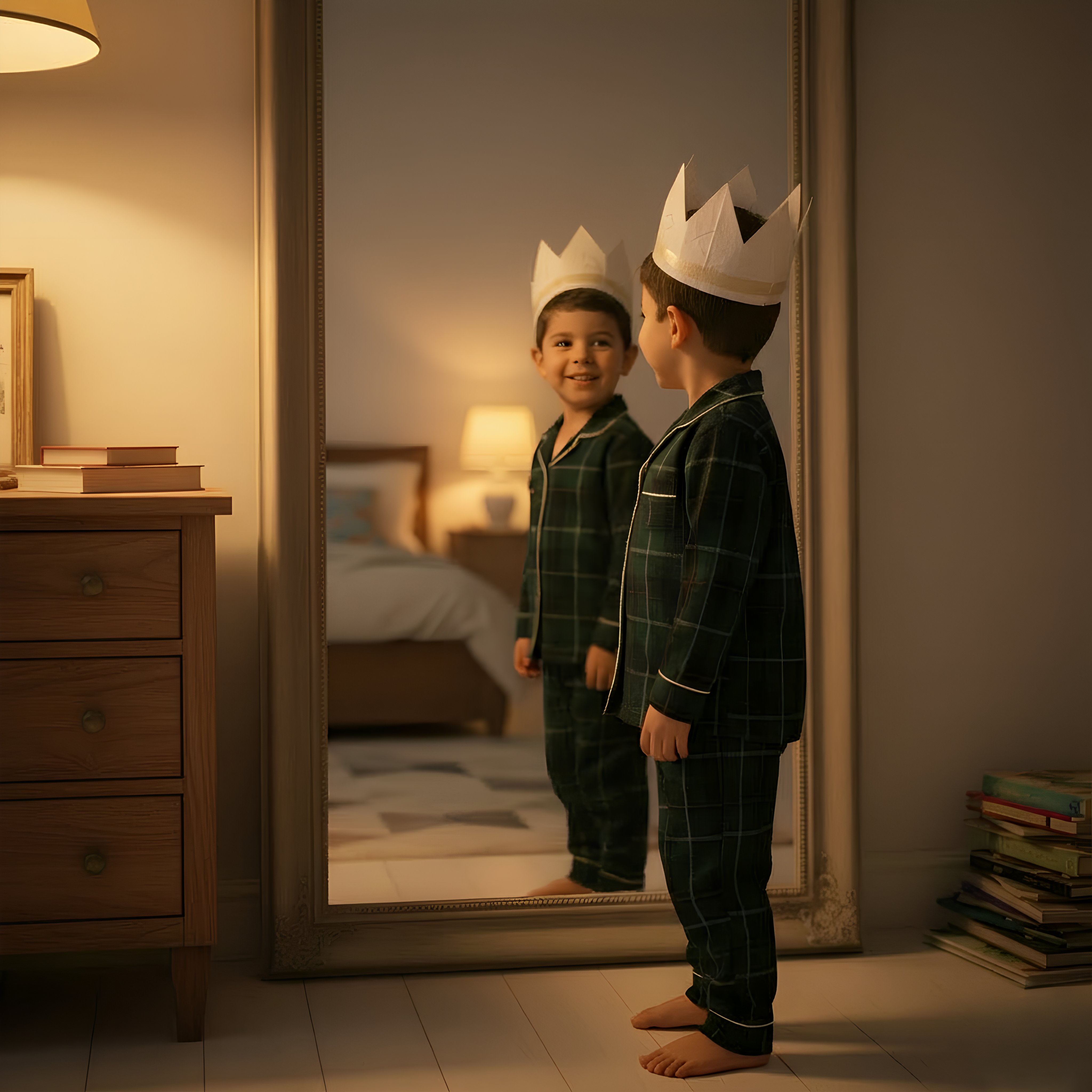 Green Tiny Santa Pajama Set