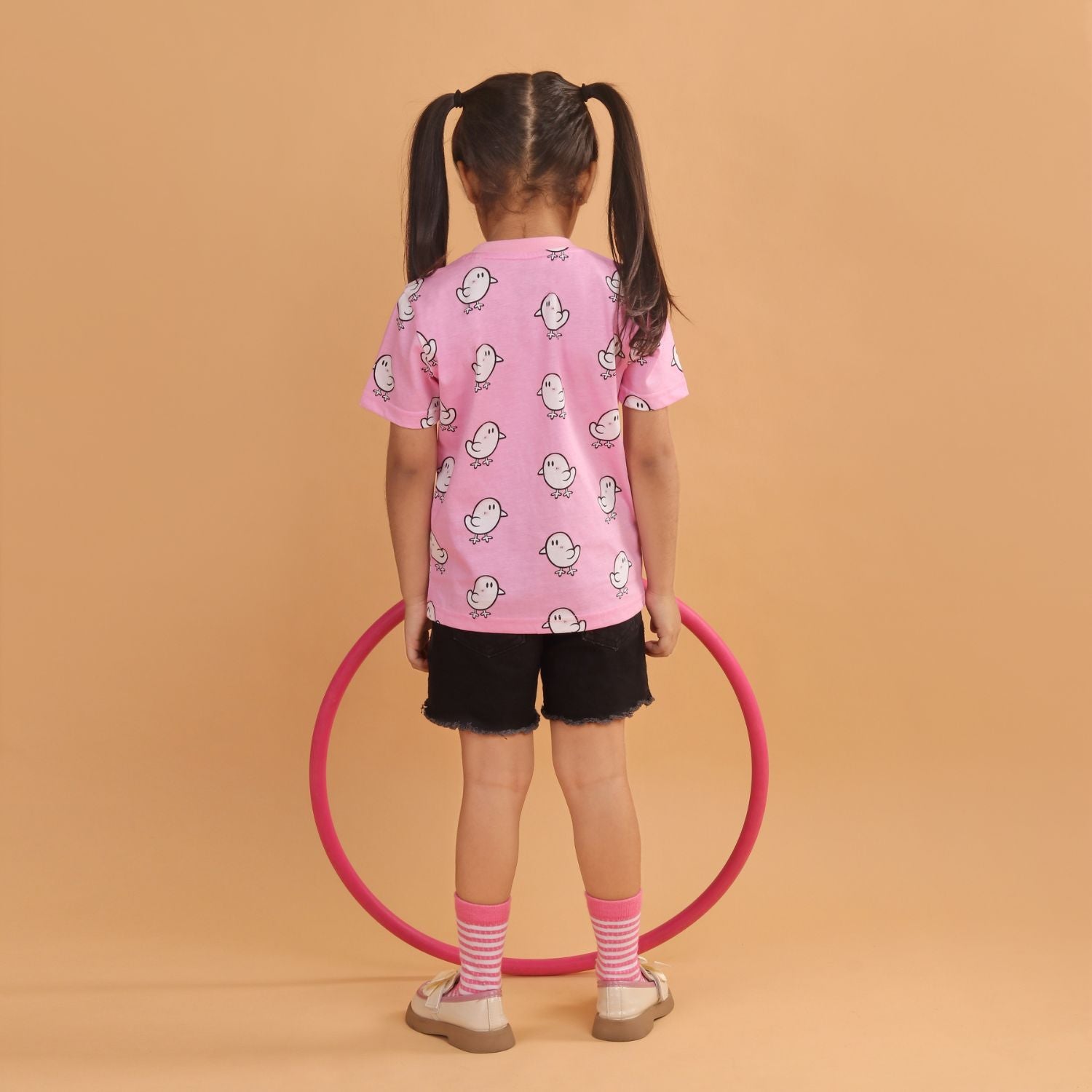 Boy  - Duck Print Short Sleeve Cotton T-Shirt & Shorts Set