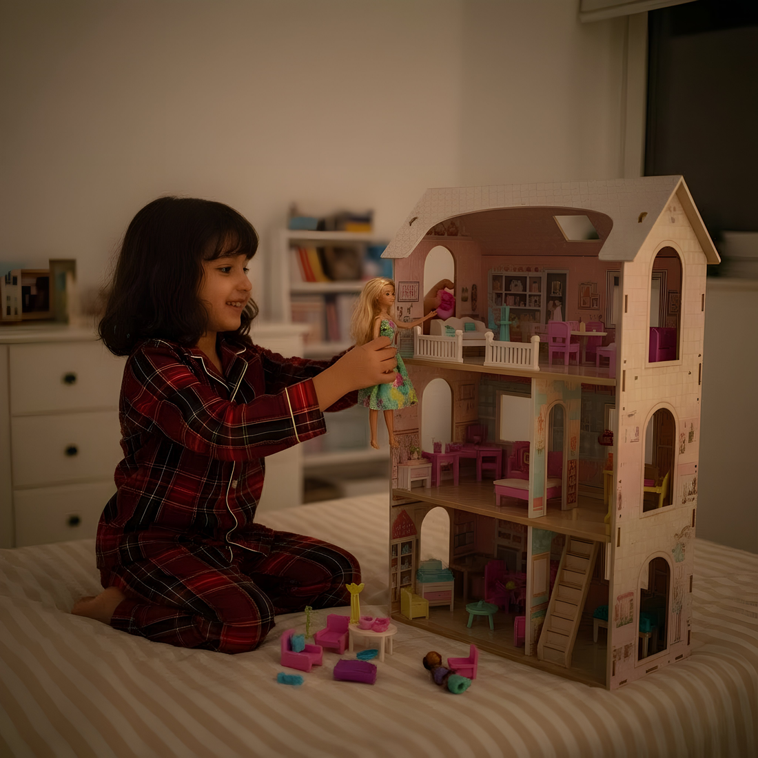 Red Tiny Santa Pajama Set