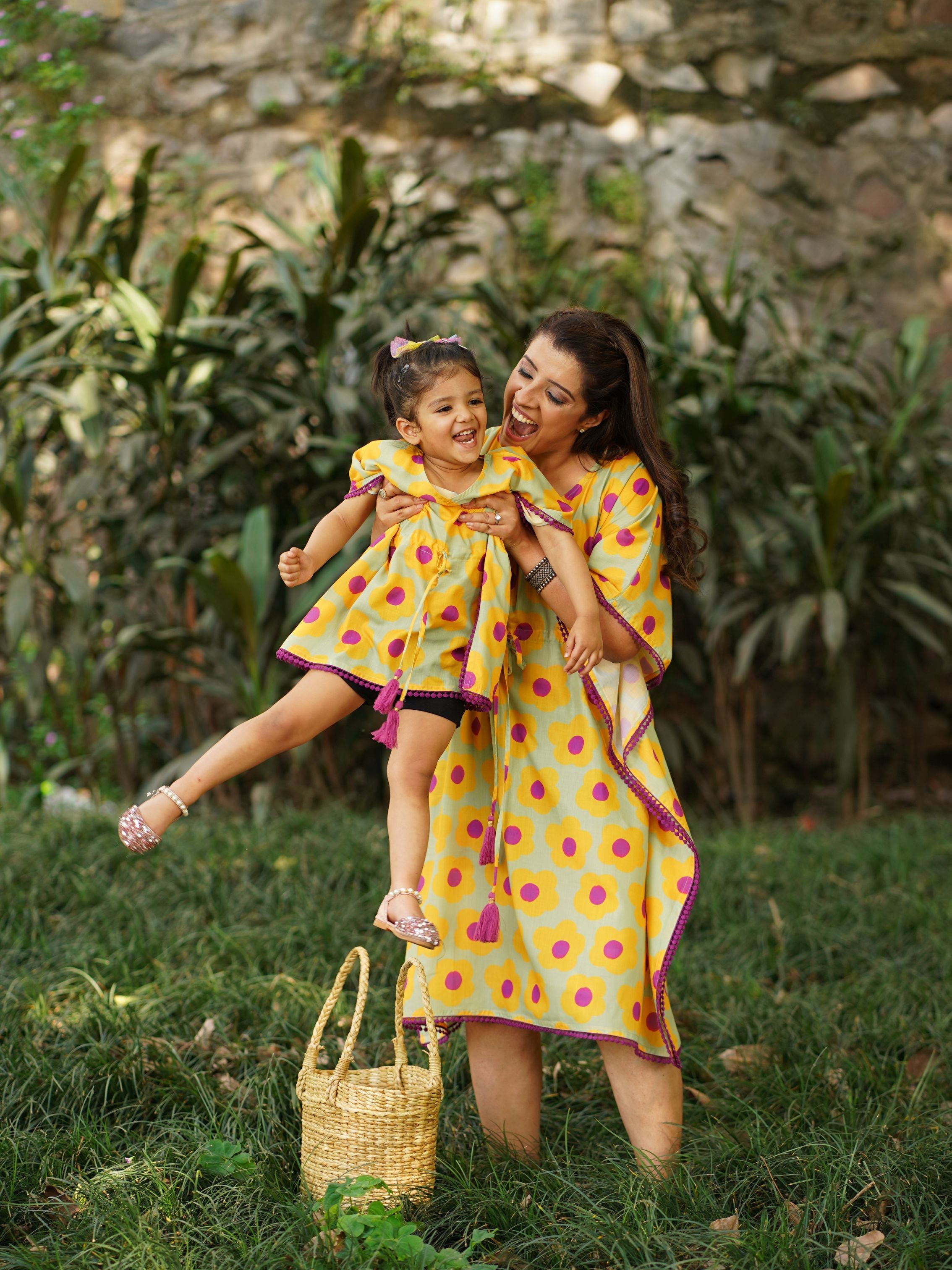 Bahaar Kaftan for Mom & Daughter