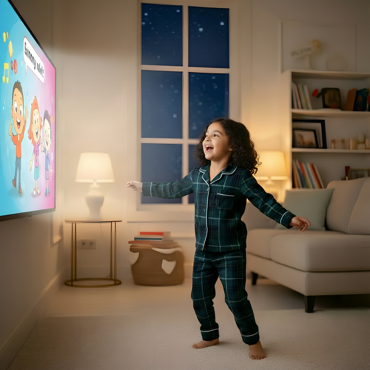 Green Tiny Santa Pajama Set