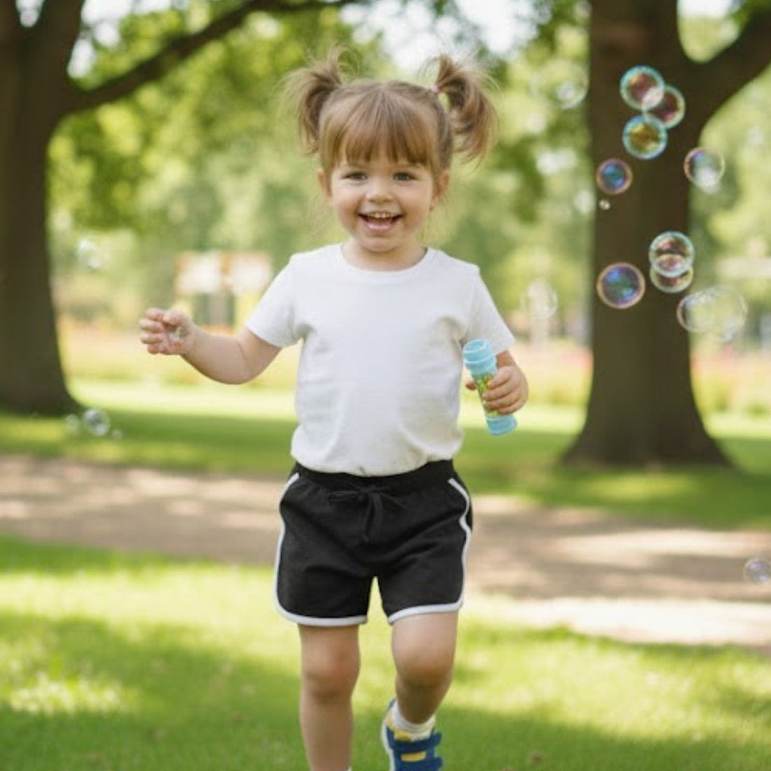 Black Contrast Trim Cotton Jersey Shorts