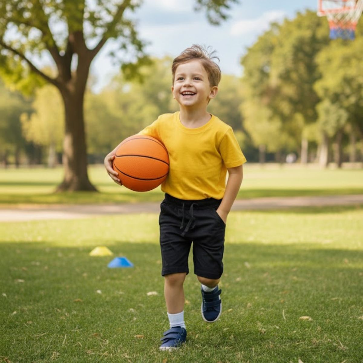 Boys Black Cotton Jersey Shorts