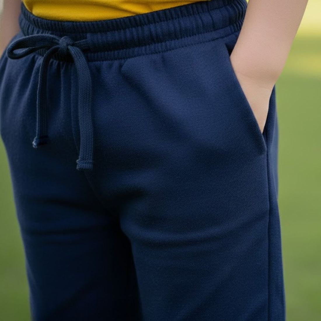 Boys Navy Blue Cotton Jersey Shorts