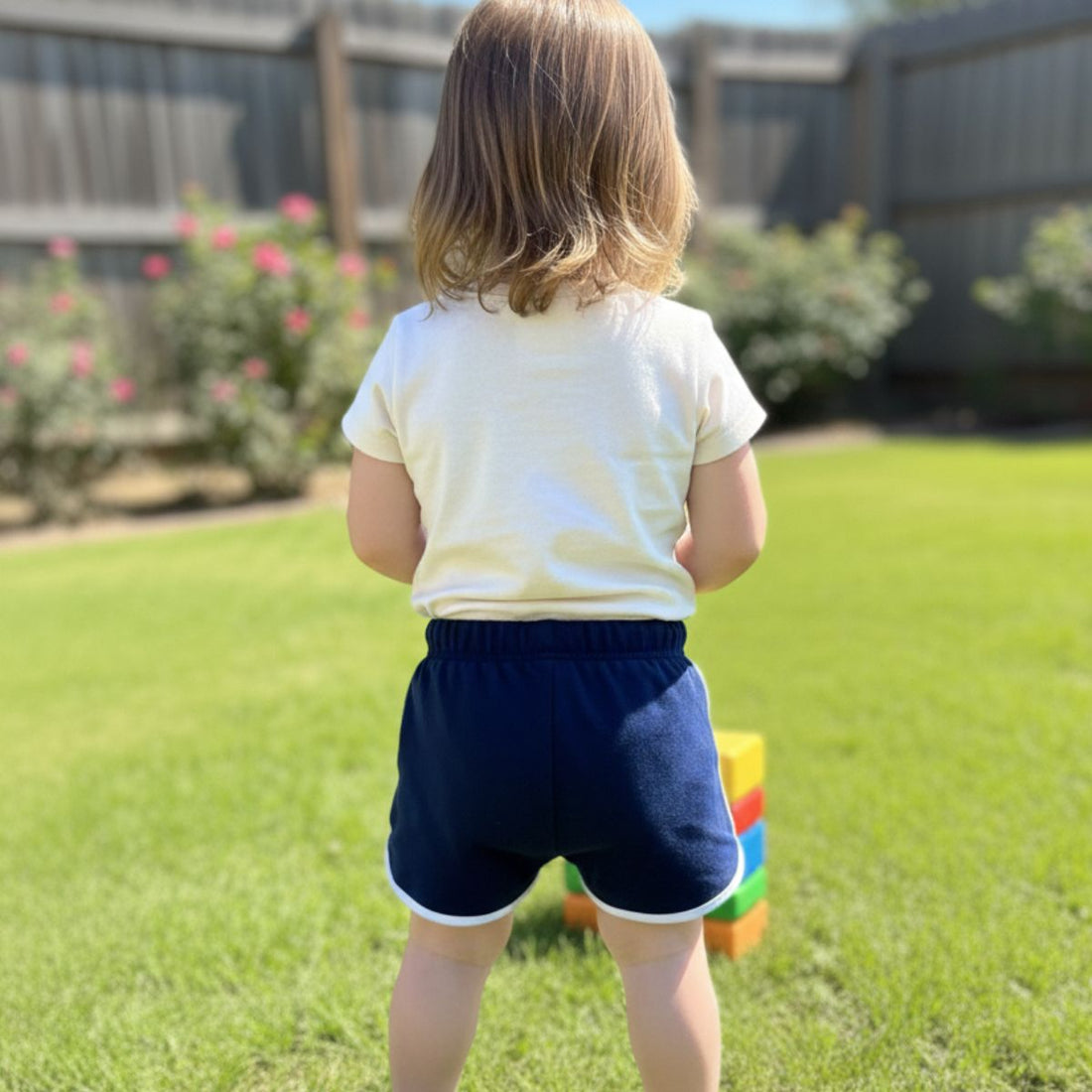 Navy  Contrast Trim Cotton Jersey Shorts