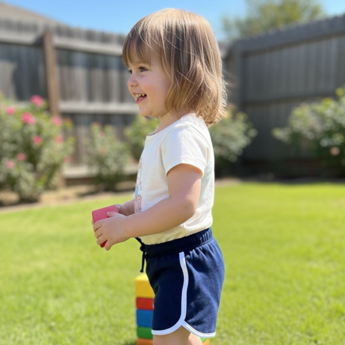Navy  Contrast Trim Cotton Jersey Shorts