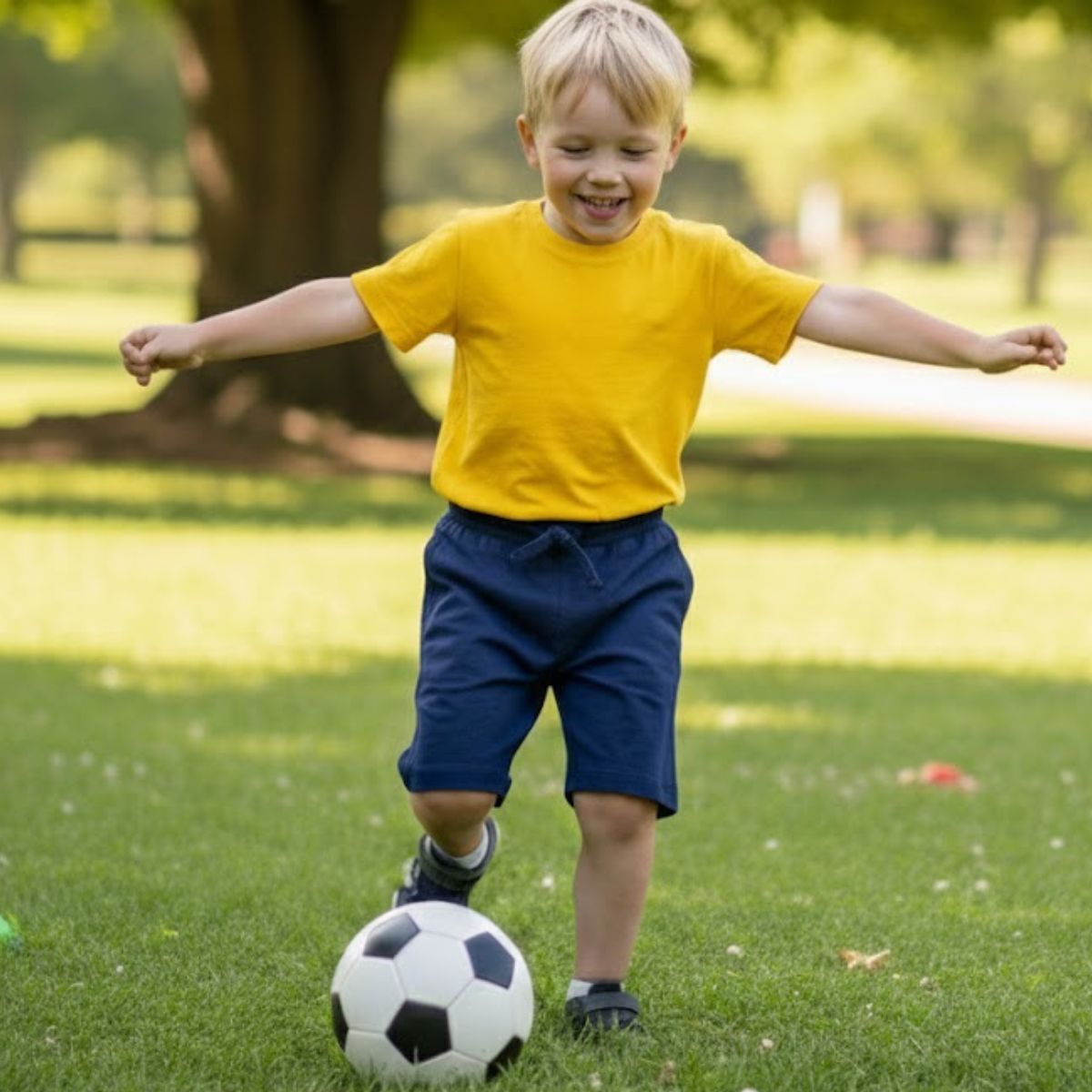 Boys Navy Blue Cotton Jersey Shorts