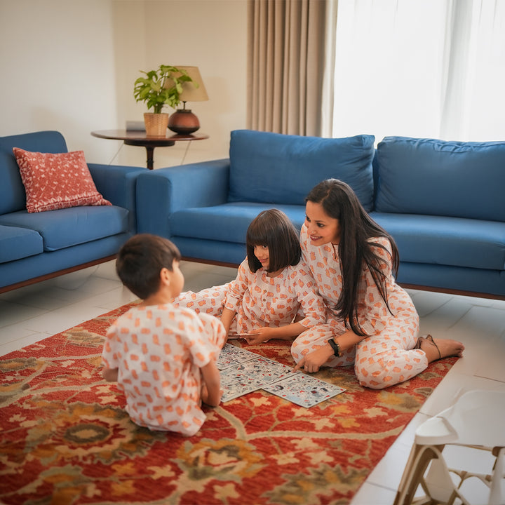 Meow Mornings Mom & Kids Twinning Set