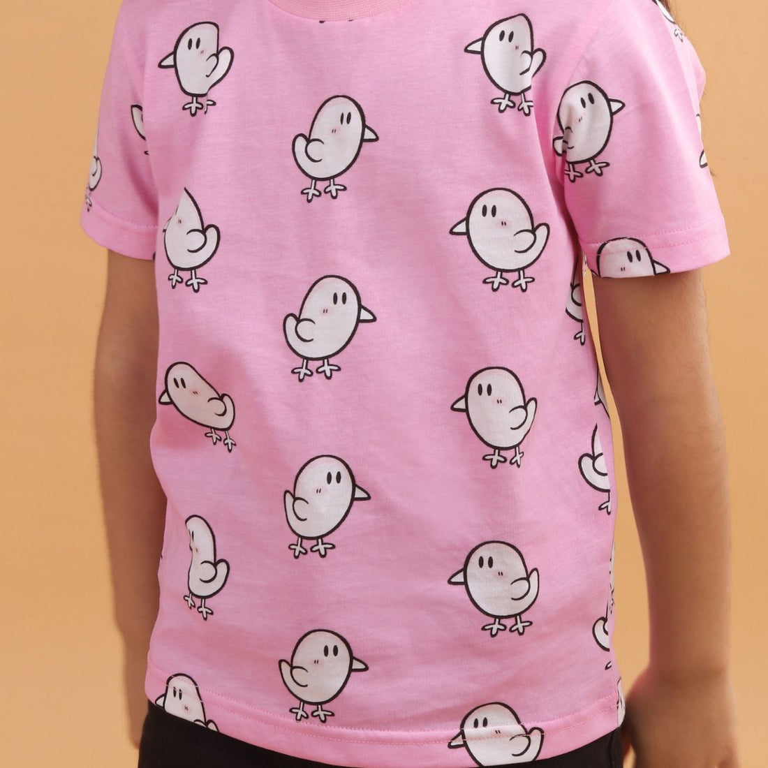 Boy Duck Print Short Sleeve Cotton T-Shirt & Shorts Set