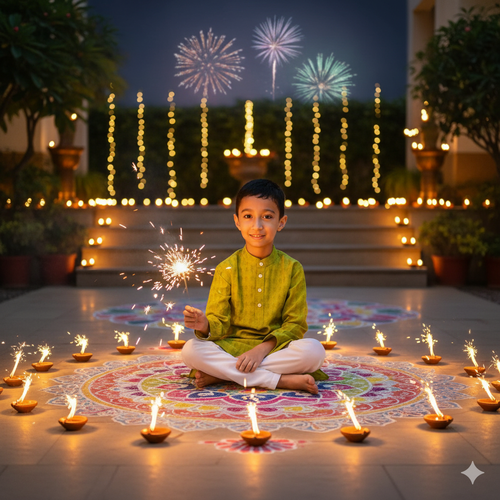 Green Cotton Dobby Kurta