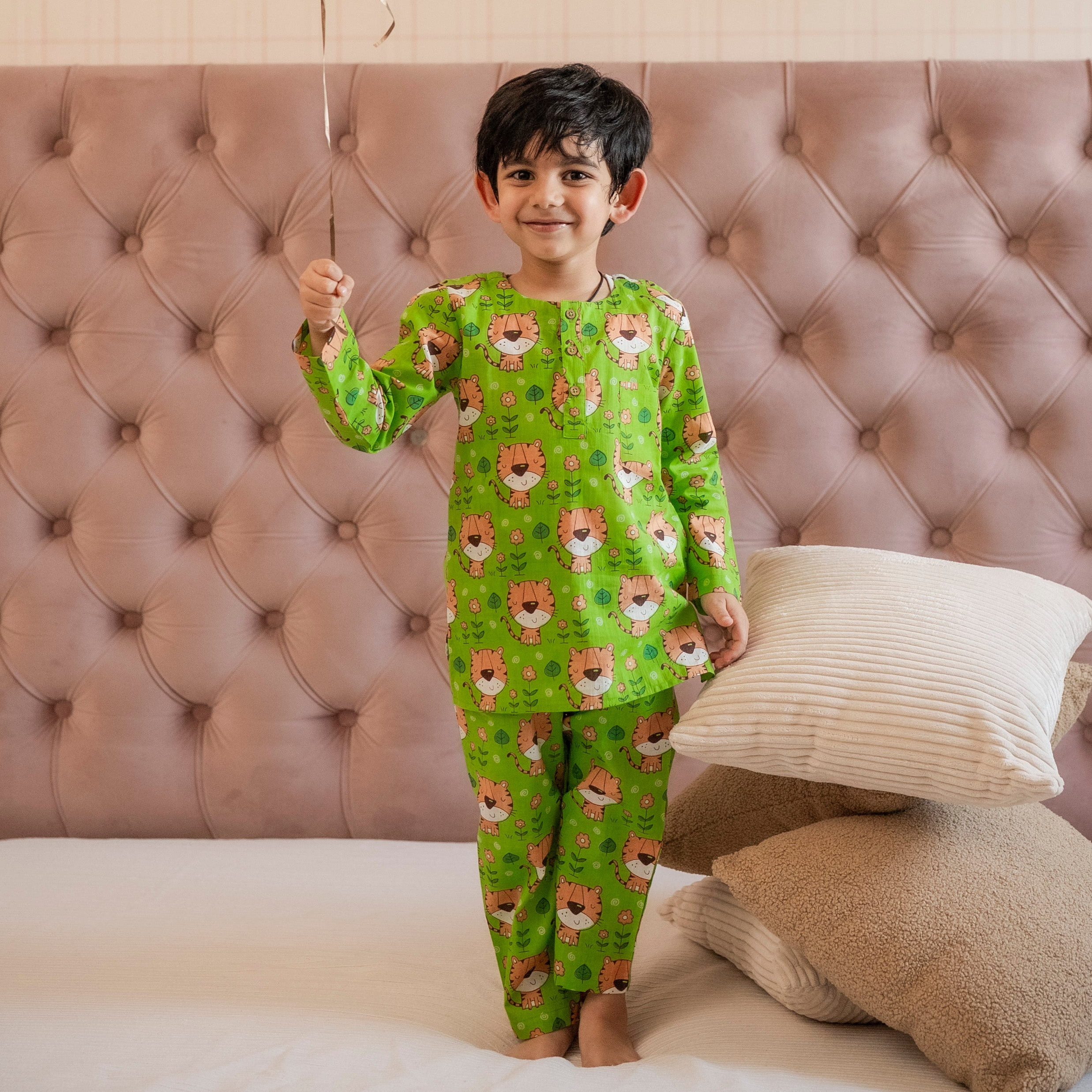 Green Tiger Night Suit Set