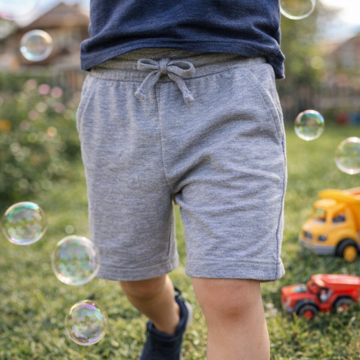 Boys Grey melange Jersey Shorts