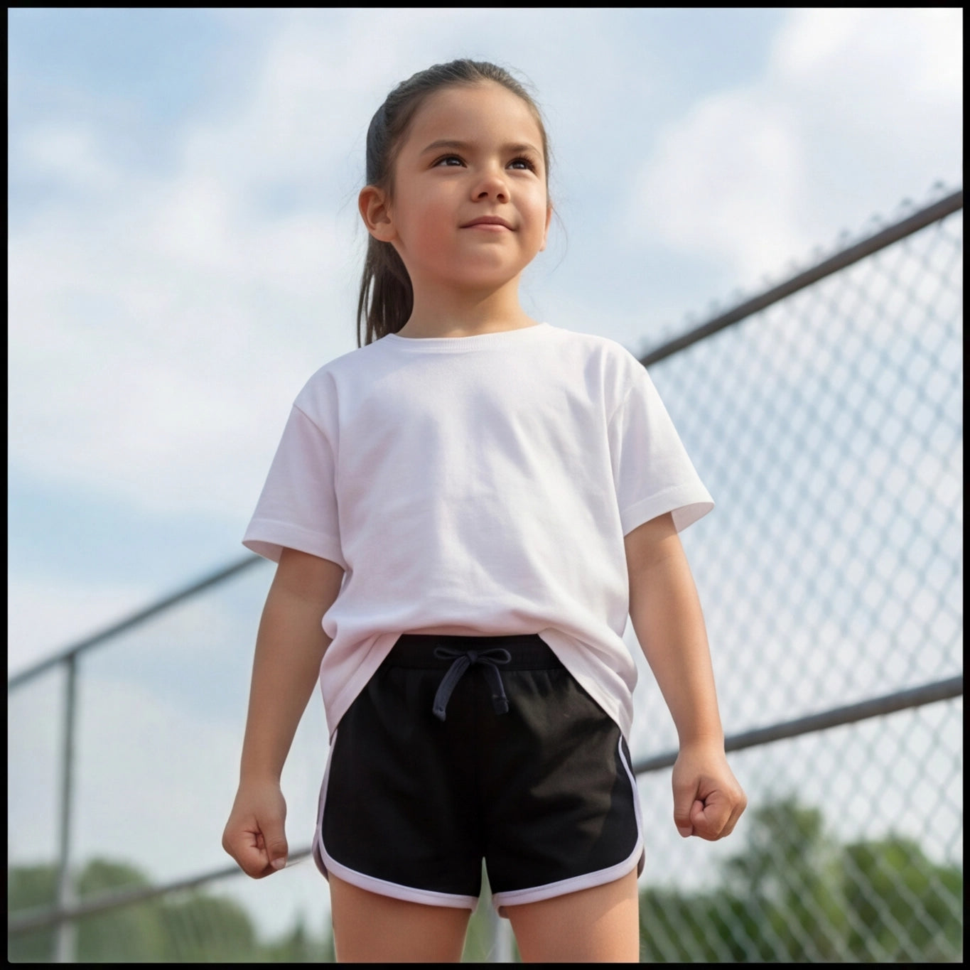 Black Contrast Trim Cotton Jersey Shorts