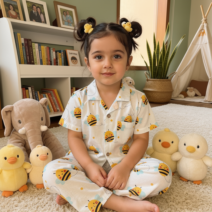 Bumble Bee Half Sleeve Night suit