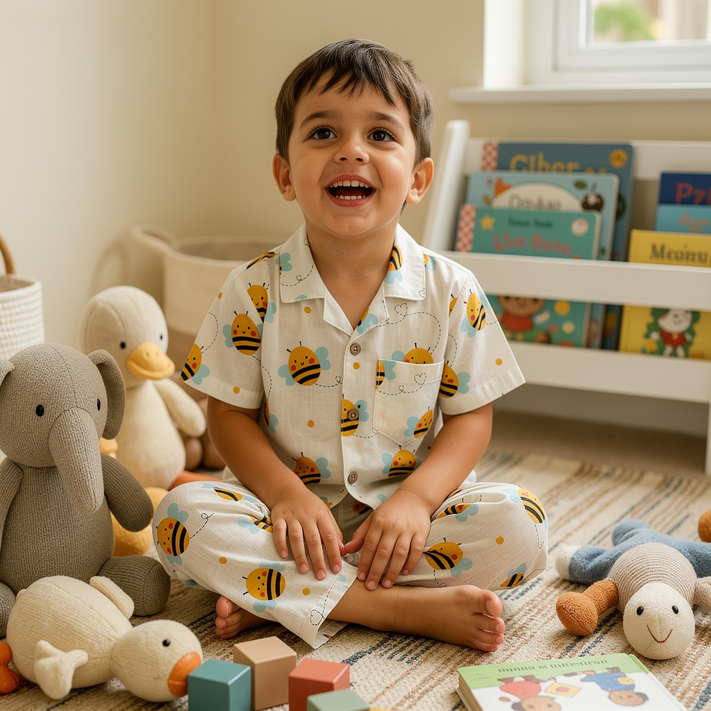 Bumble Bee Half Sleeve Night suit