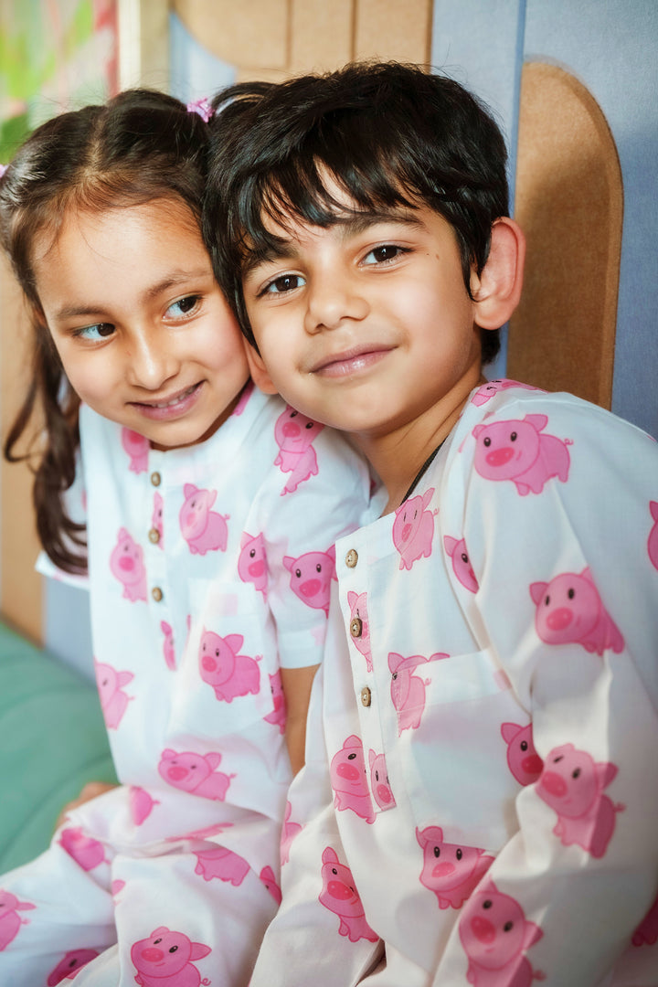 Piggy Print PJ set